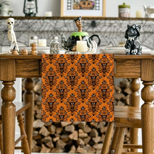 Halloween Table Runner 13x72 Inch Spooky Home Party Decor Linen