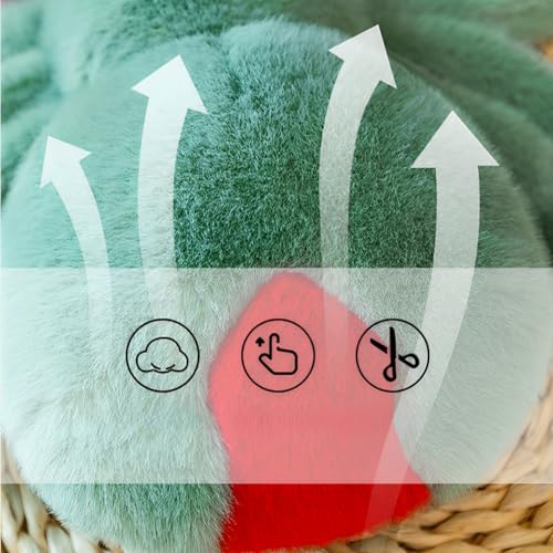 Green Soft Spider Plush Pillow - Realistic Toy for Kids & Decor