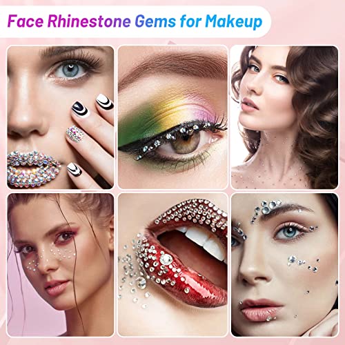 Face Gems Makeup Kit with Face Glue & Tools - Clear Variation