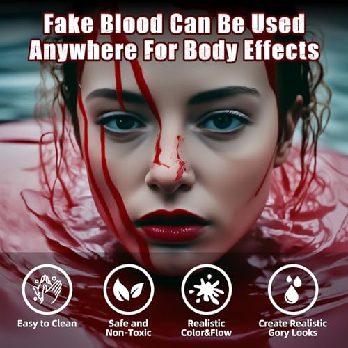 2PC Fake Blood Spray Halloween Costume Prop for Theatrical Makeup