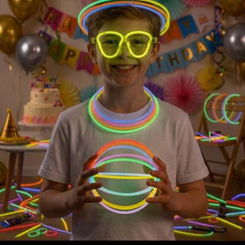 729 Pcs Glow Sticks & Accessories Bulk Party Pack for Events - Neon Glow in the Dark