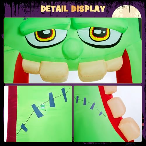 10FT Halloween Inflatable Frankenstein Archway Outdoor Yard Decor with LED Lights