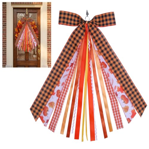 Autumn Fall Wreath Bow Set - 11.8 x 23.6 Inches Thanksgiving Decor - Autumn/Fall 2