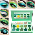Avocado Green Eyeshadow Palette - 15 Color Pigmented Glitter & Matte Makeup