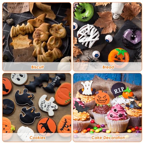 12Pcs Halloween Cookie Cutters Set - Stainless Steel Shapes for Baking & Crafts