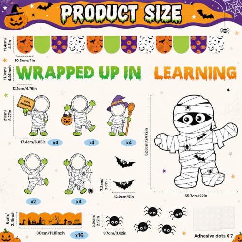 Halloween Mummy Bulletin Board Set - Wrapped Up in Learning Classroom Decor - Variation: Halloween