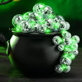 Halloween Cauldron Kit with Disco Balls Web Spiders Lights - Party Decor