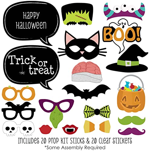 Small Trick or Treat Halloween Photo Booth Props Kit - Pack of 2