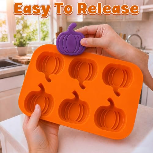 Pumpkin Silicone Mold Set for Baking and Crafts - 4 Pieces