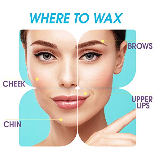 Microwave Facial Hair Removal Wax Kit - Hard, Stripless, 1 Oz Pack of 2 - Sensitive Skin