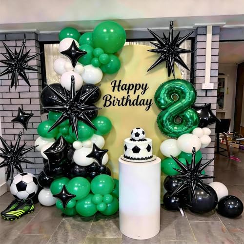 Black Star Balloon Set - Spike Balloons for Birthday Party Decorations, 16 Pieces