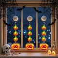 Halloween Window Lights - Battery-Powered Pumpkin with Timer & Suction Cups - Yellow
