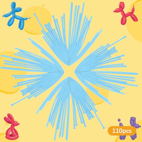 Blue Long Balloons for Balloon Arch and Animal Shapes - 110PCS