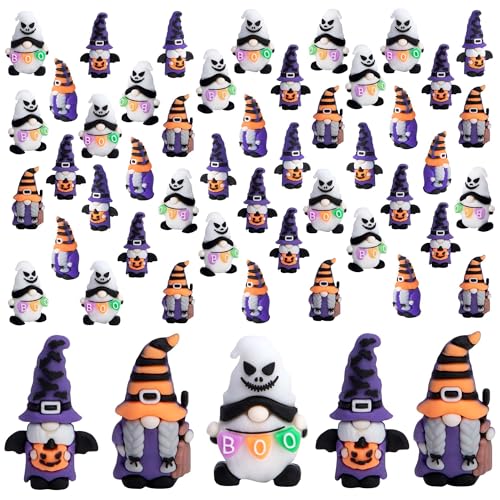 Halloween Mini Gnome Figurines Set - 60pcs Halloween Table Decorations, Assorted Styles
