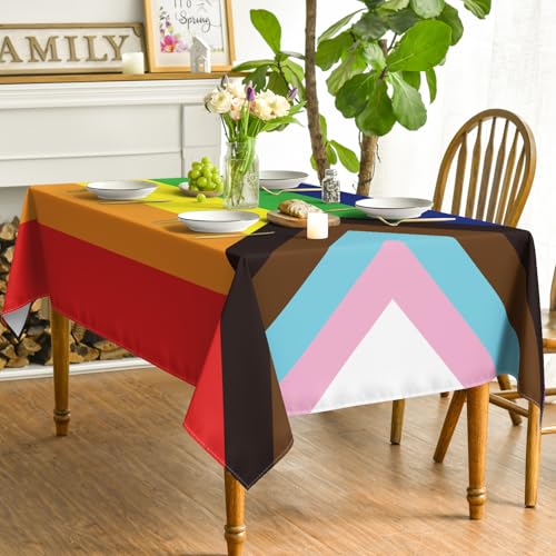 Rainbow Tablecloth 60x140 Inch Rectangular LGBT Pride Party Decor