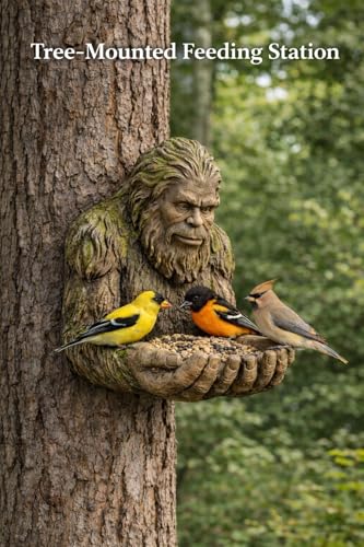 Bigfoot Tree Bird Feeder - Sasquatch Sculpture Garden Decor - Tree Hugger