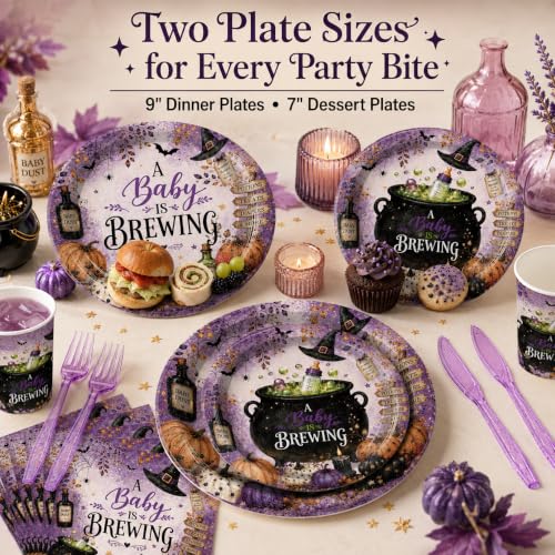 Halloween Baby Shower Party Decorations Supplies for 20 Guests - Witch Theme