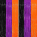 Halloween Foil Fringe Curtain Set - Black, Orange & Purple Metallic Tinsel Streamers for Party Decor