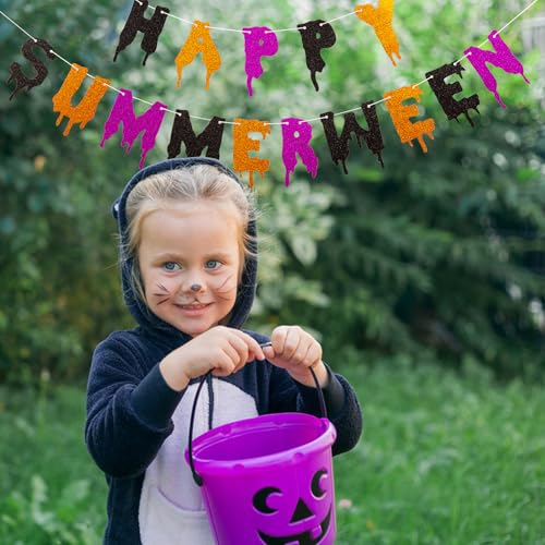 Summerween Banner - Halloween Summer Party Decorations for Spooky Celebrations
