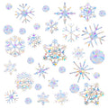 Christmas Snowflakes Window Clings - 89PCS Double-Sided Holiday Decorations