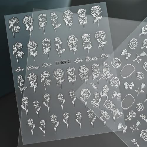Silver Snake Nail Stickers with Star & Moon Design - Color12