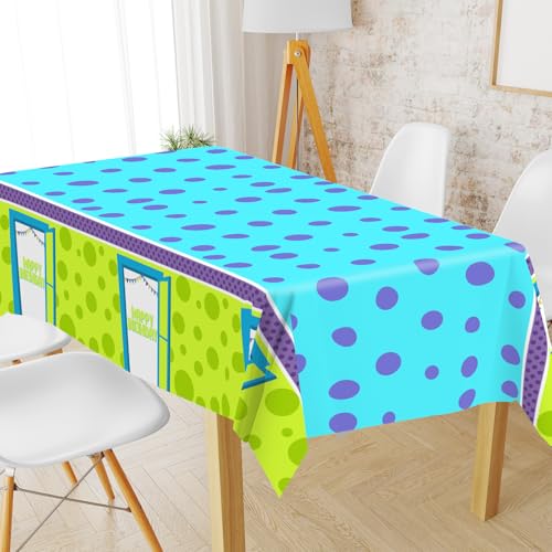 Monster Tablecloths Set - Plastic Party Covers for Birthday & Halloween