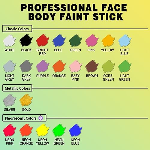 Black Face Paint Stick - Full Coverage SFX Makeup Kit for Halloween & Cosplay