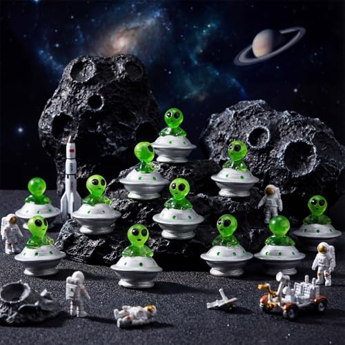 Mini Alien UFO Figurines Glow in The Dark Set - Striker