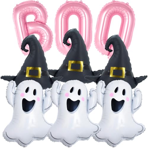Halloween Balloon Set with BOO Ghost & Witch Hat Decorations