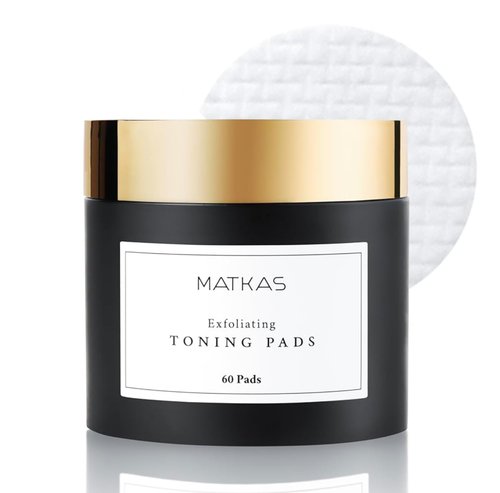MATKAS Korean Exfoliating Witch Hazel Toning Pads - 60 Pcs | AHA BHA Gentle Face Exfoliator for Dark Spots