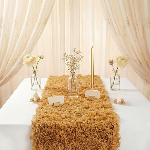 2 Yellow Artificial Moss Table Runner Halloween Enchanted Party Decor