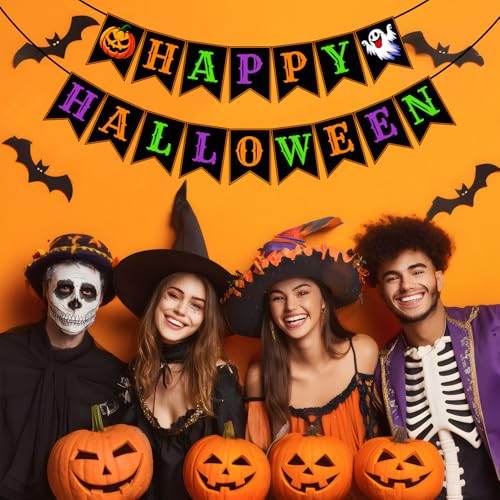 Halloween Banner Paper Decor for Party Indoor Outdoor Use