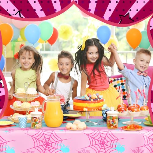 Pink 2-Piece Plastic Tablecloth for Parties and Events - Oudain