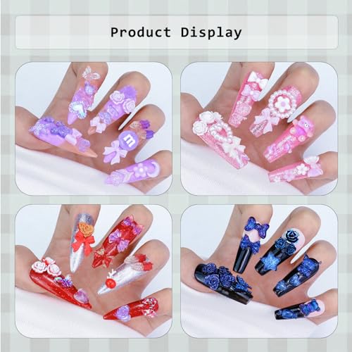 Black Mystery Mix 320PCS 3D Nail Charms for DIY Nail Art & Crafts - Variation of THIS listing