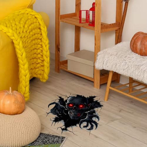 Halloween Floor Wall Decor Peel and Stick 3D Horror Skull Stickers - Variation of Halloween Wall Stickers 2