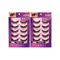 Wispy Natural Hair False Eyelashes 5 Pairs Pack for Contact Lens Wearers