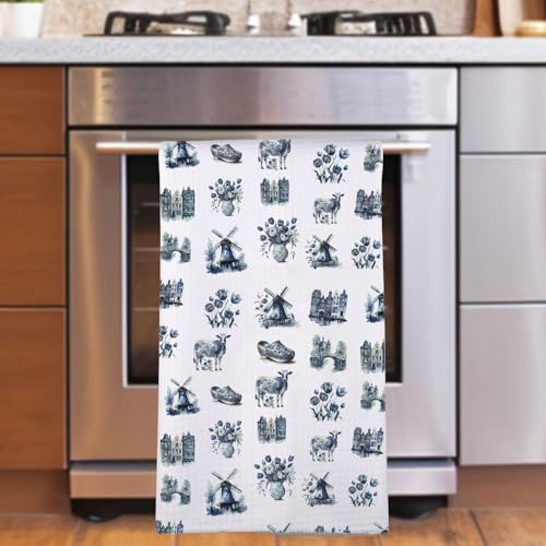 Dutch Flag Kitchen Towel Blue Cow House Variation of THIS listing