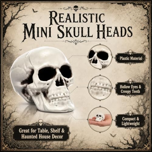 Halloween Crow and Skull Decor Set - Spooky Gothic Halloween Decorations