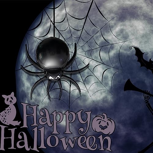 3 Pack Halloween Spider Foil Balloons 32.5 Inch Party Decorations