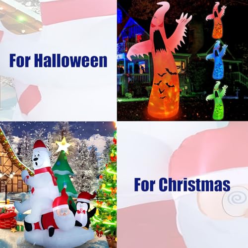 Inflatable Fan Replacement 12V 0.8A Blower with 1.5A Adapter & LED Lights - Holiday Decor