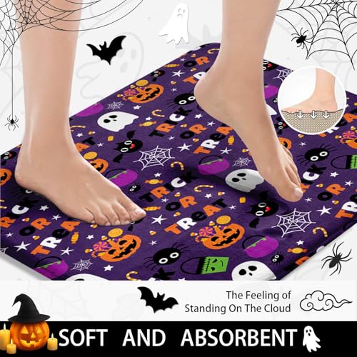 Halloween Bathroom 4-Piece Set with Shower Curtain and Rug - Variation 15