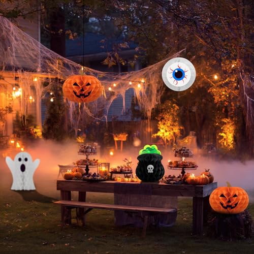Halloween Birthday Decorations - Halloween Table Centerpieces Honeycomb Decor - Halloween Variation