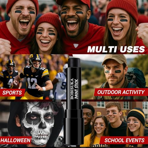 5PCS Eye Black Stick for Sports & Halloween Face Body Paint - Black