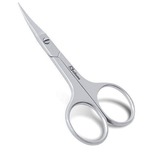 Stelone Multi Purpose Eyebrow Scissors Stainless Steel Curved Blade Cuticle Scissors for Manicure and Cosmetic, Brow Scissors for Facial Hair & Eyelash Trimming