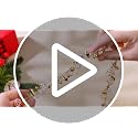 Christmas Bead Garland Set - 4 Rolls, 160 ft, Gold & Clear Decorative Garland