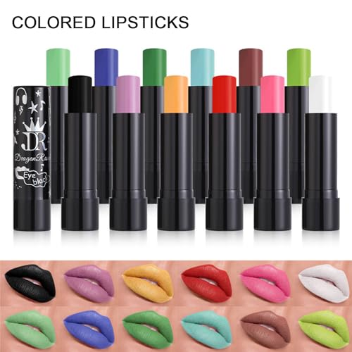 Red Matte Lipstick Tube - Long Lasting Smudge Proof Velvety Lipstick - Variation 04# Red