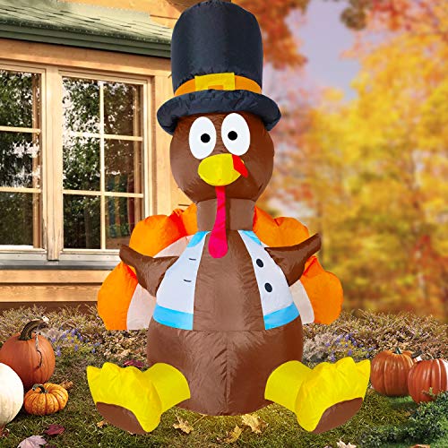 Thanksgiving Decorations Inflatables Turkey 3.5 Ft Cute Fall Decor