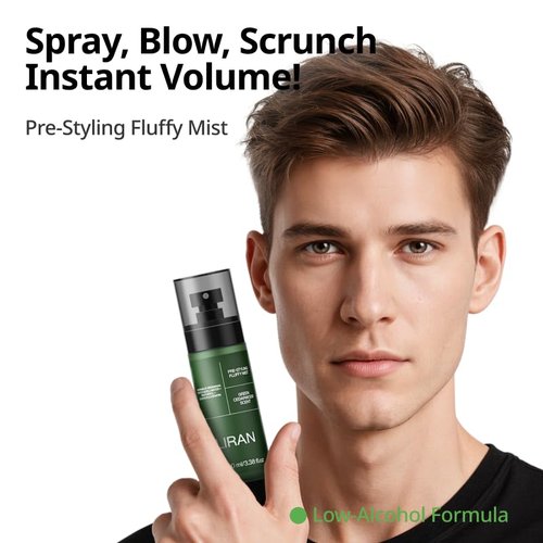 LIRAN Volumizing Prep Spray - 100 ml Green Cedarwood Scent for Instant Volume & Natural Waves