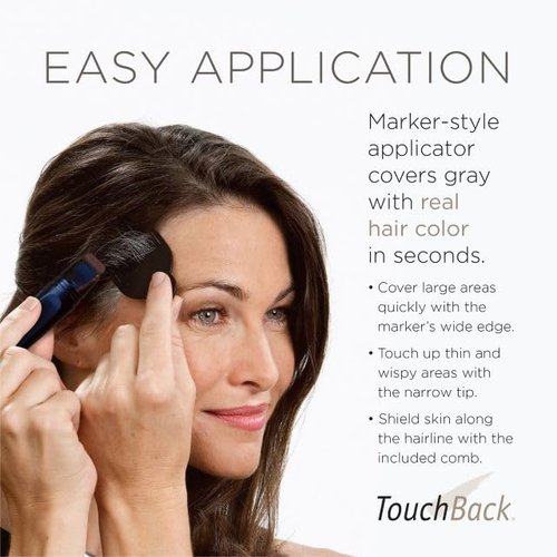 TouchBack Pro Root Touch Up Marker - Real Hair Color Applicator in Medium Brown