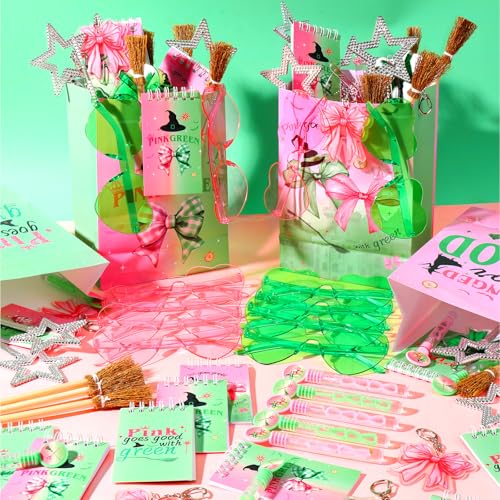 73-Piece Halloween Witch Party Favors Set Pink Green Decorations Gifts